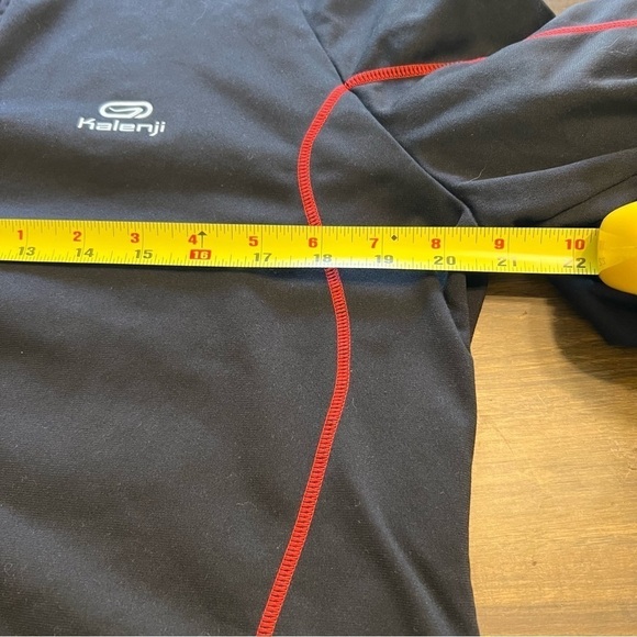 Kalenji Ekiden Running Long Sleeve Jersey Pull Over Black Red Medium - Picture 7 of 10